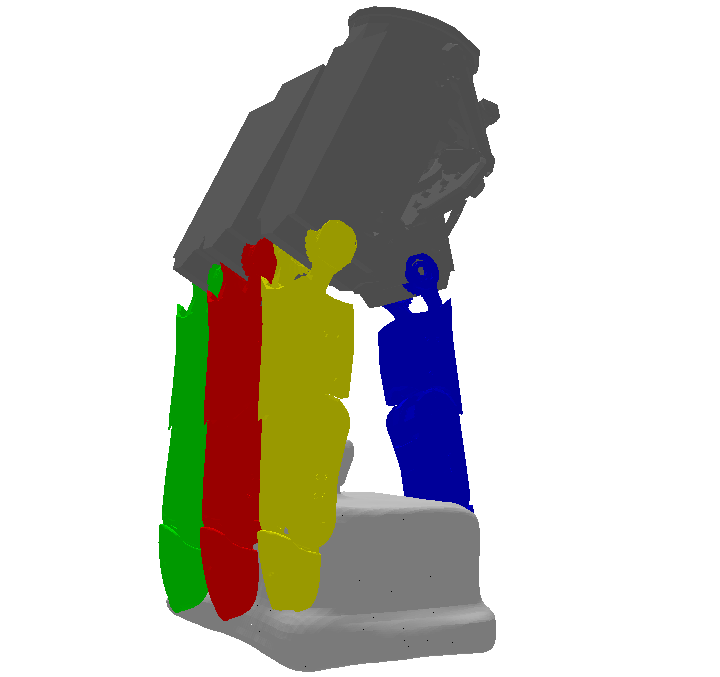 Multi-output head 1 - 4 finger grasp