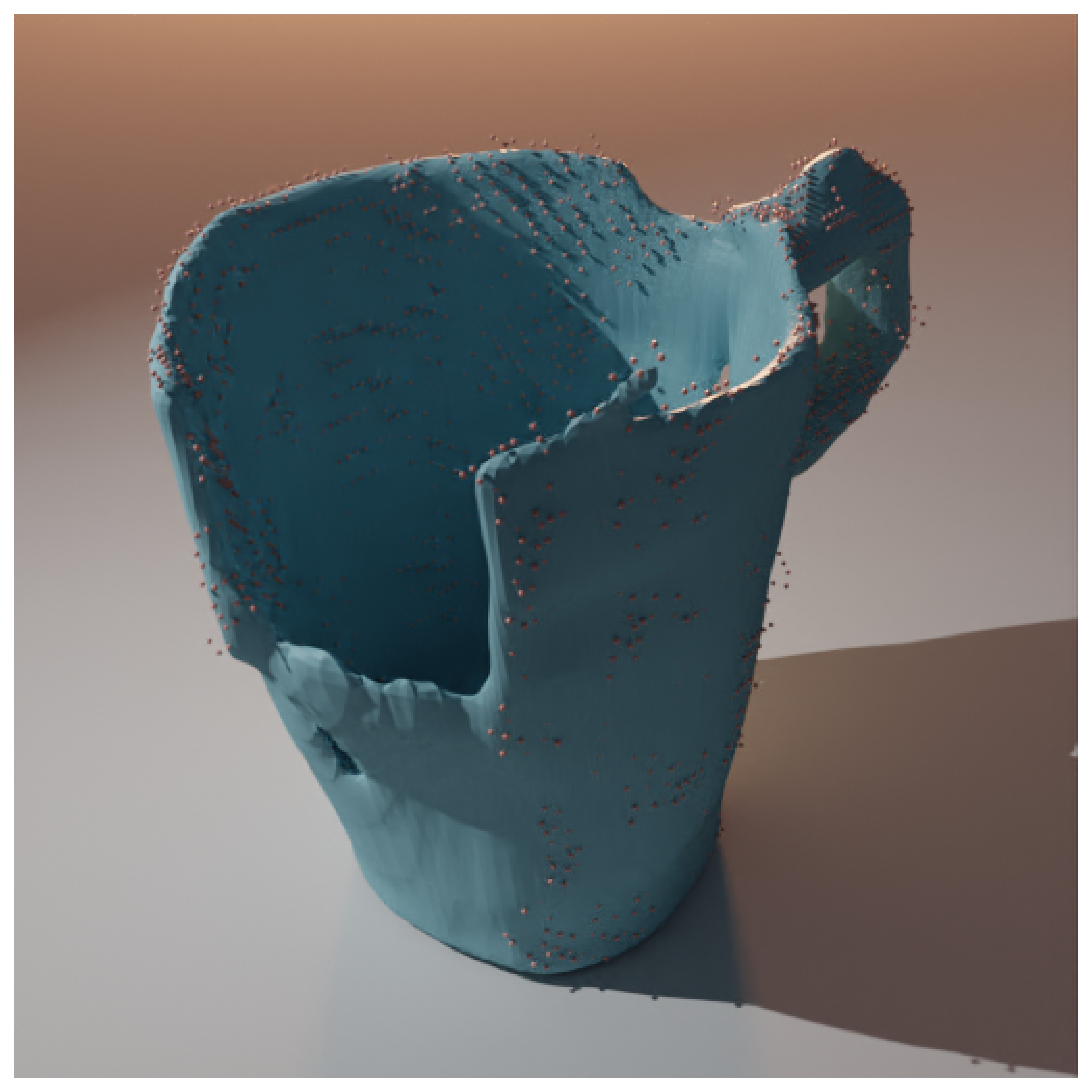 Shape completion trained on basic depth rendering fails in challenging regions